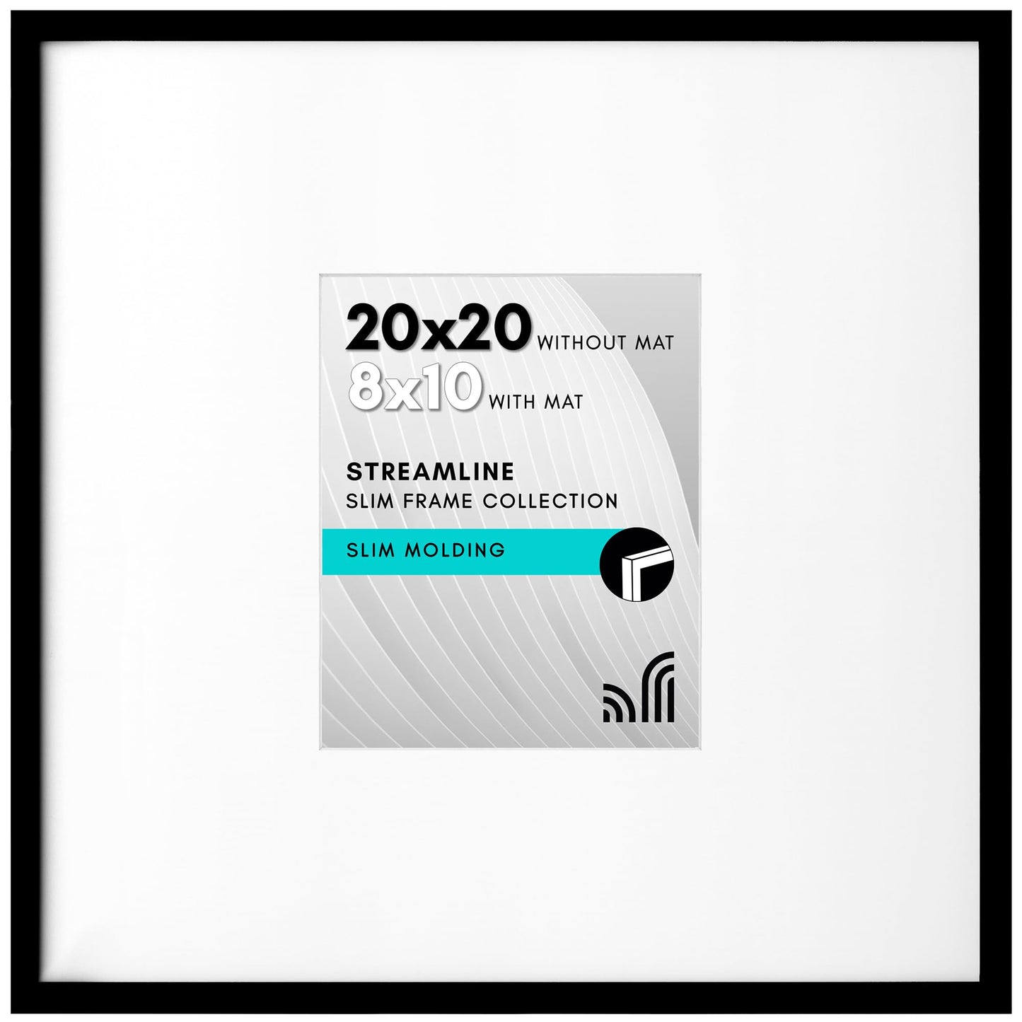 Thin Border Picture Frame | Shatter-Resistant Plexiglass | Wall Art Display