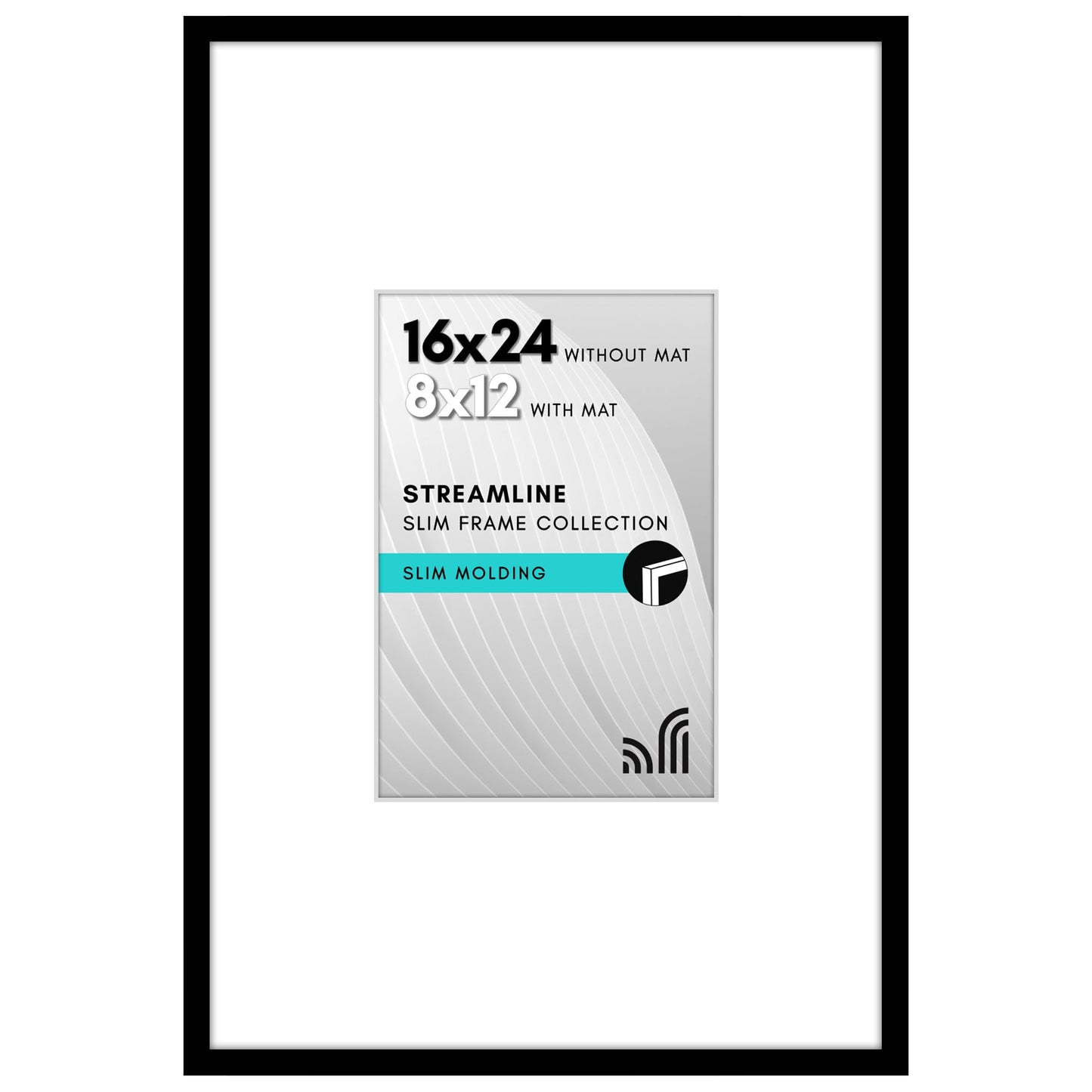 Thin Border Picture Frame | Shatter-Resistant Plexiglass | Wall Art Display