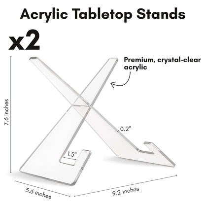 8-Inch | Acrylic Display Stand | Set of 2 | Modern - Premium Quality