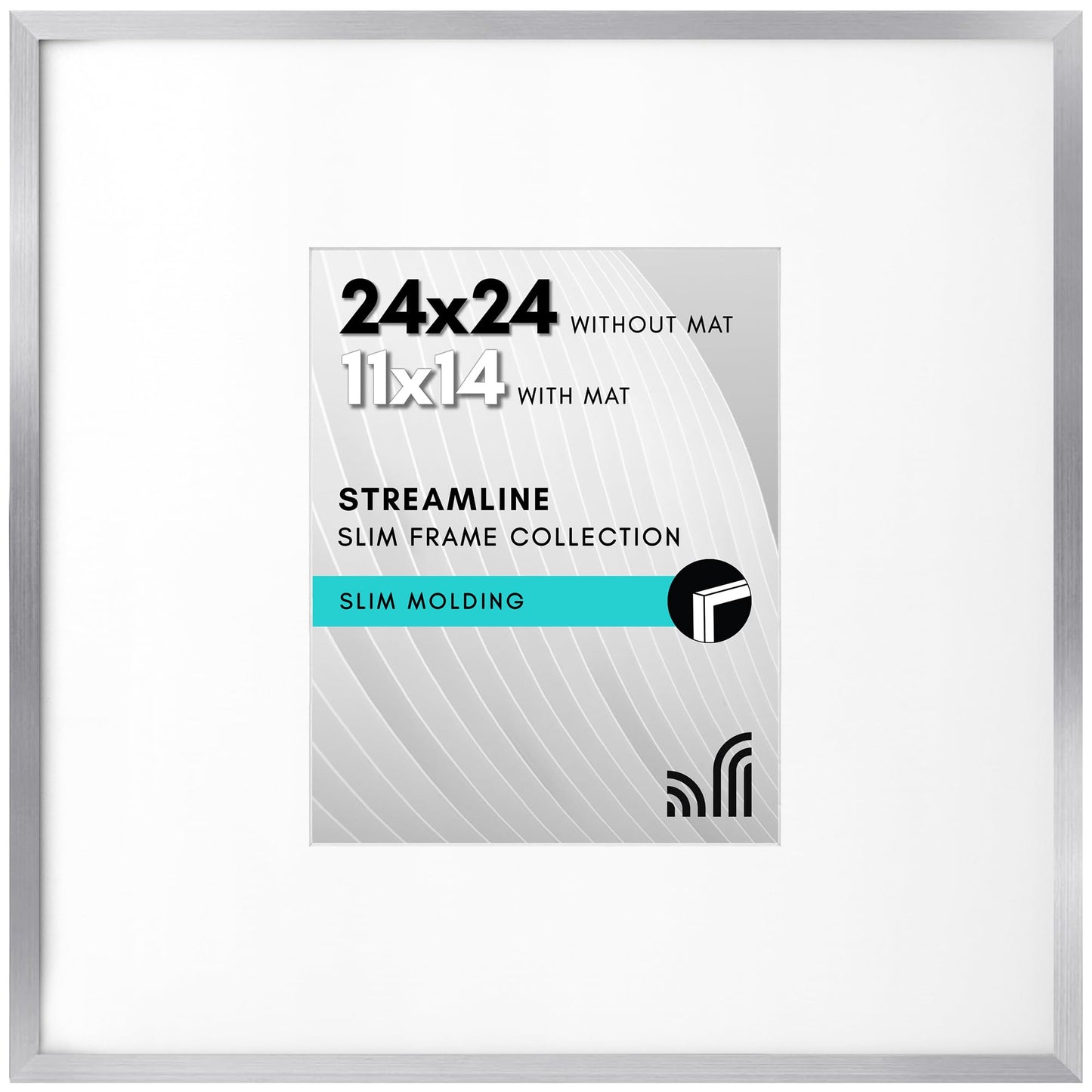 Thin Border Picture Frame | Shatter-Resistant Plexiglass | Wall Art Display