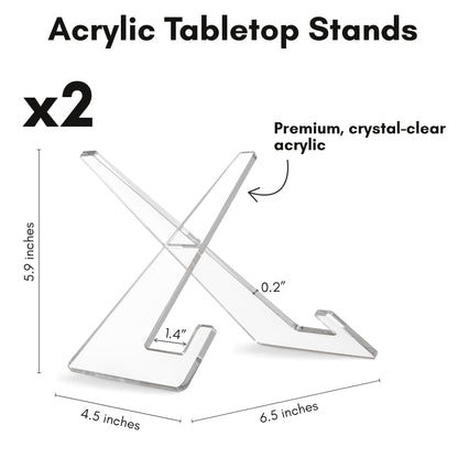 6-Inch | Acrylic Display Stand | Set of 2 | Modern - Premium Quality