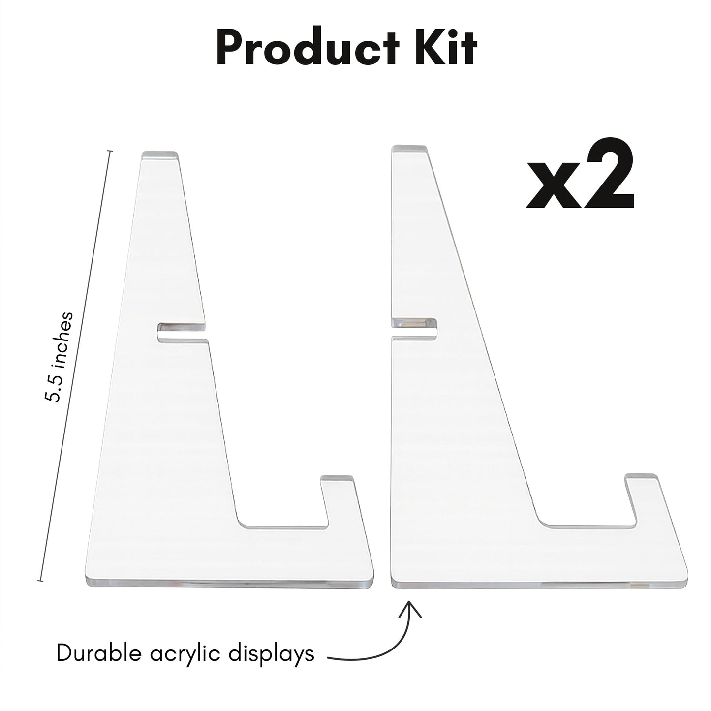 4-Inch | Acrylic Display Stand | Set of 2 | Modern - Premium Quality