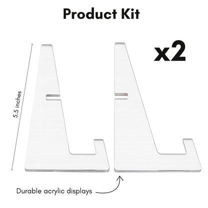 4-Inch | Acrylic Display Stand | Set of 2 | Modern - Premium Quality