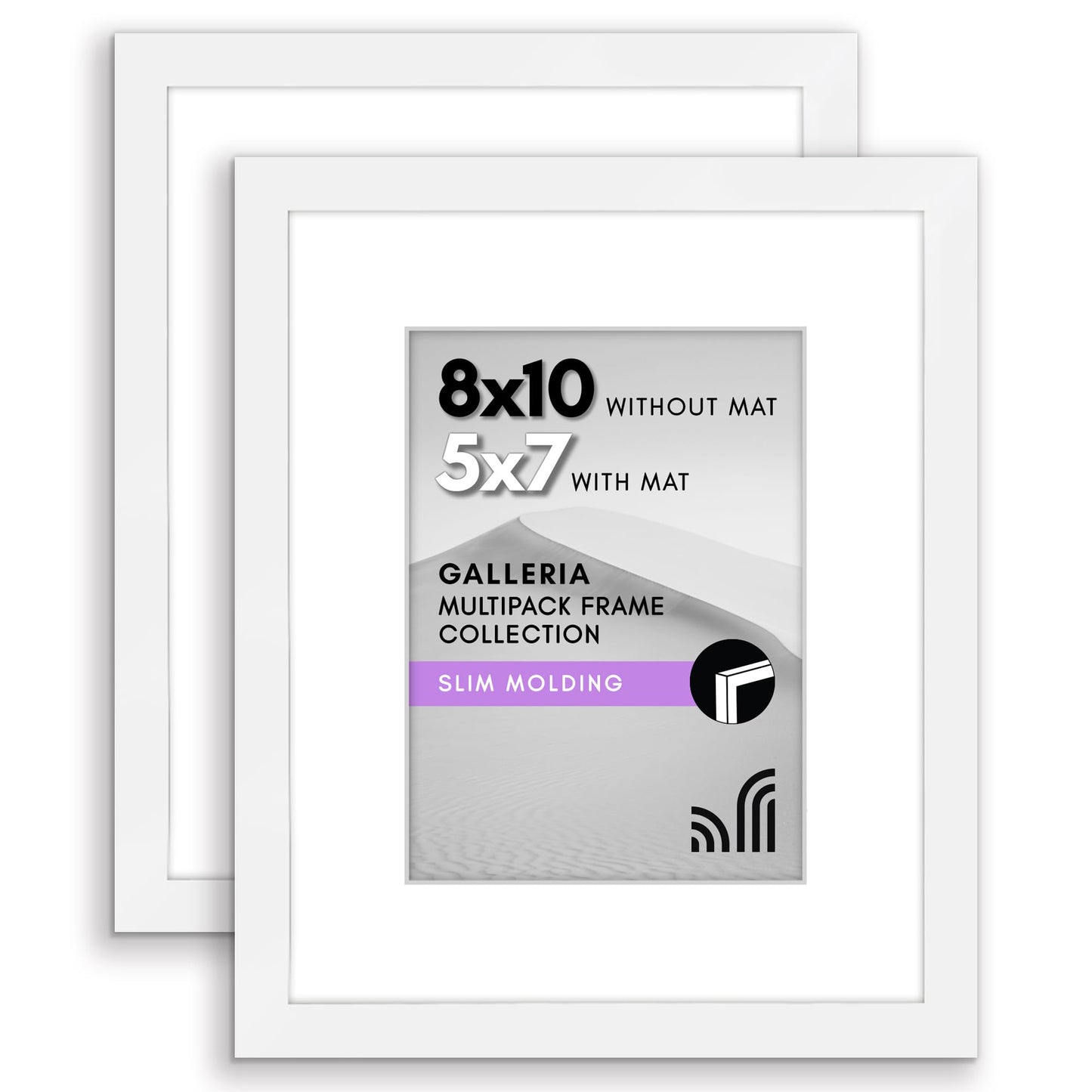 Americanflat Galleria Picture Frames | Set of 2 | With Mat | Acrylic