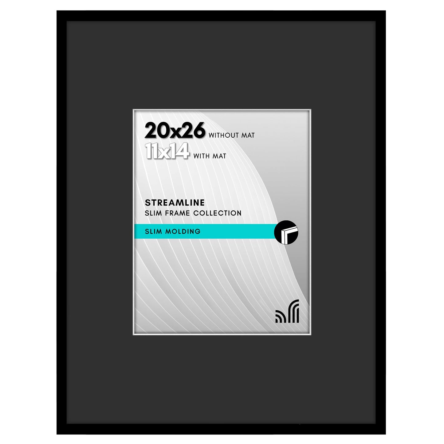 Thin Border Picture Frame | Shatter-Resistant Plexiglass | Wall Art Display