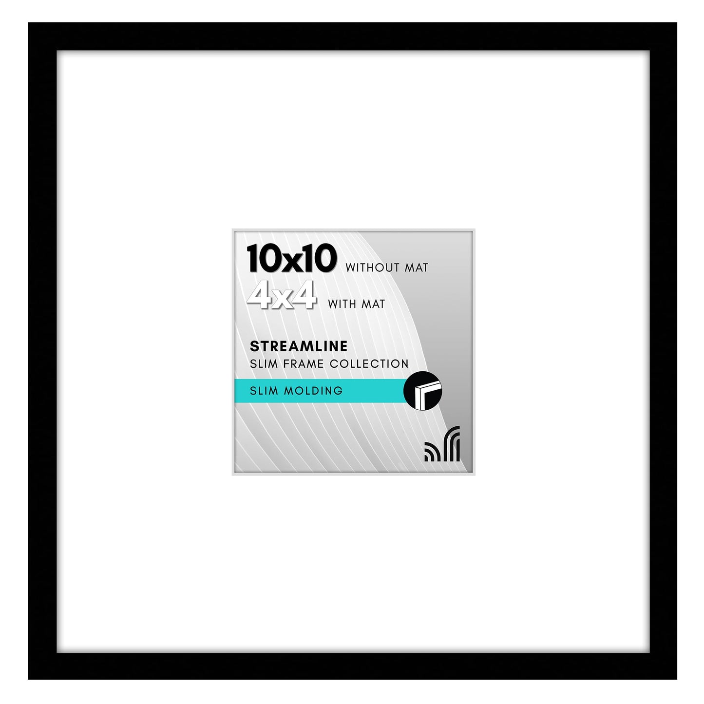 Thin Border Picture Frame | Shatter-Resistant Plexiglass | Wall Art Display