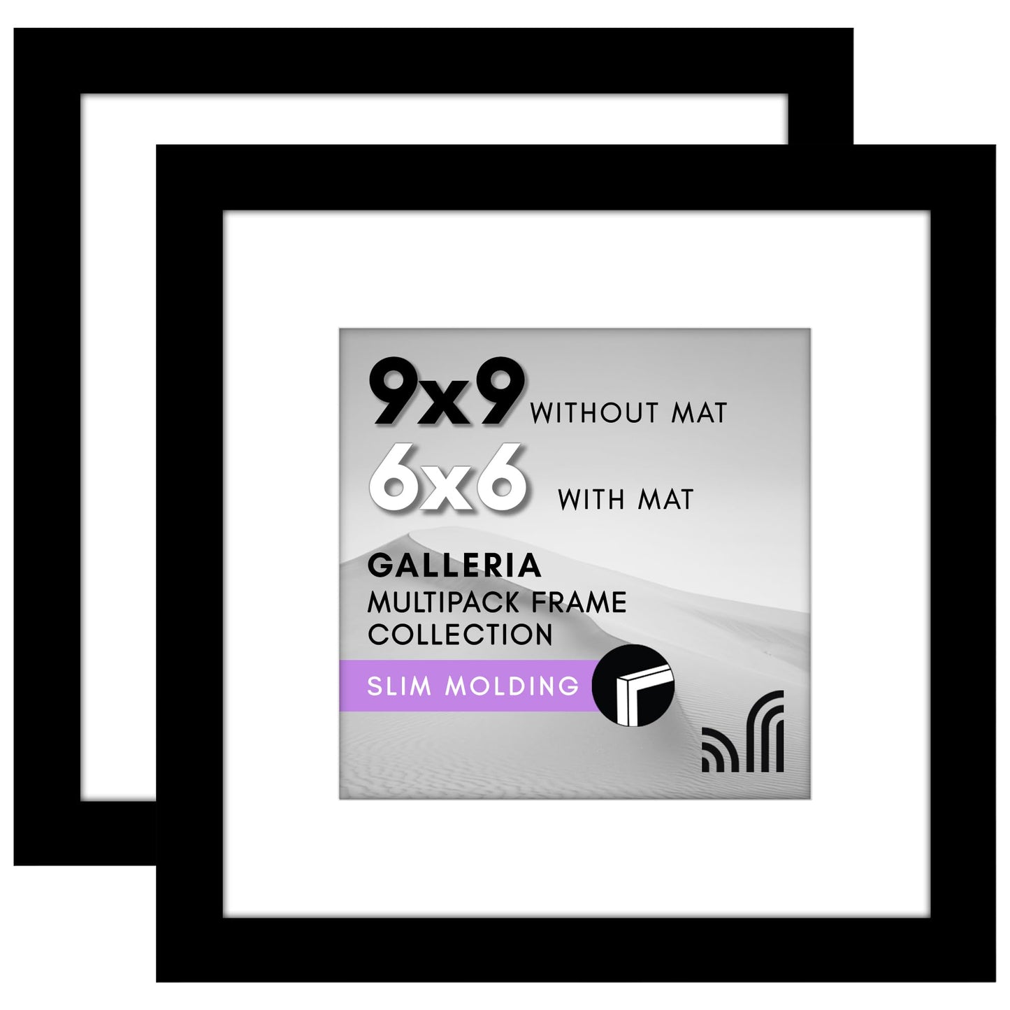 Americanflat Galleria Picture Frames | Set of 2 | With Mat | Acrylic