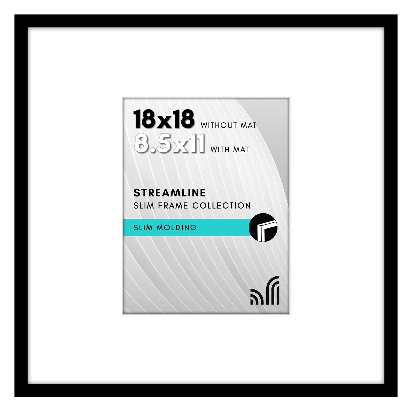 Thin Border Picture Frame | Shatter-Resistant Plexiglass | Wall Art Display