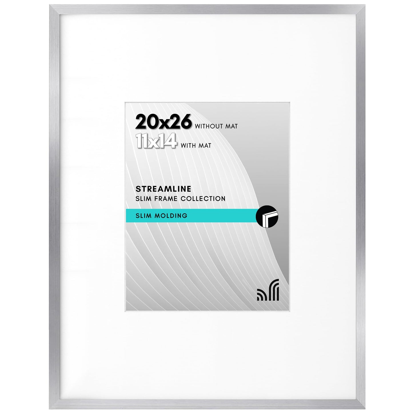 Thin Border Picture Frame | Shatter-Resistant Plexiglass | Wall Art Display