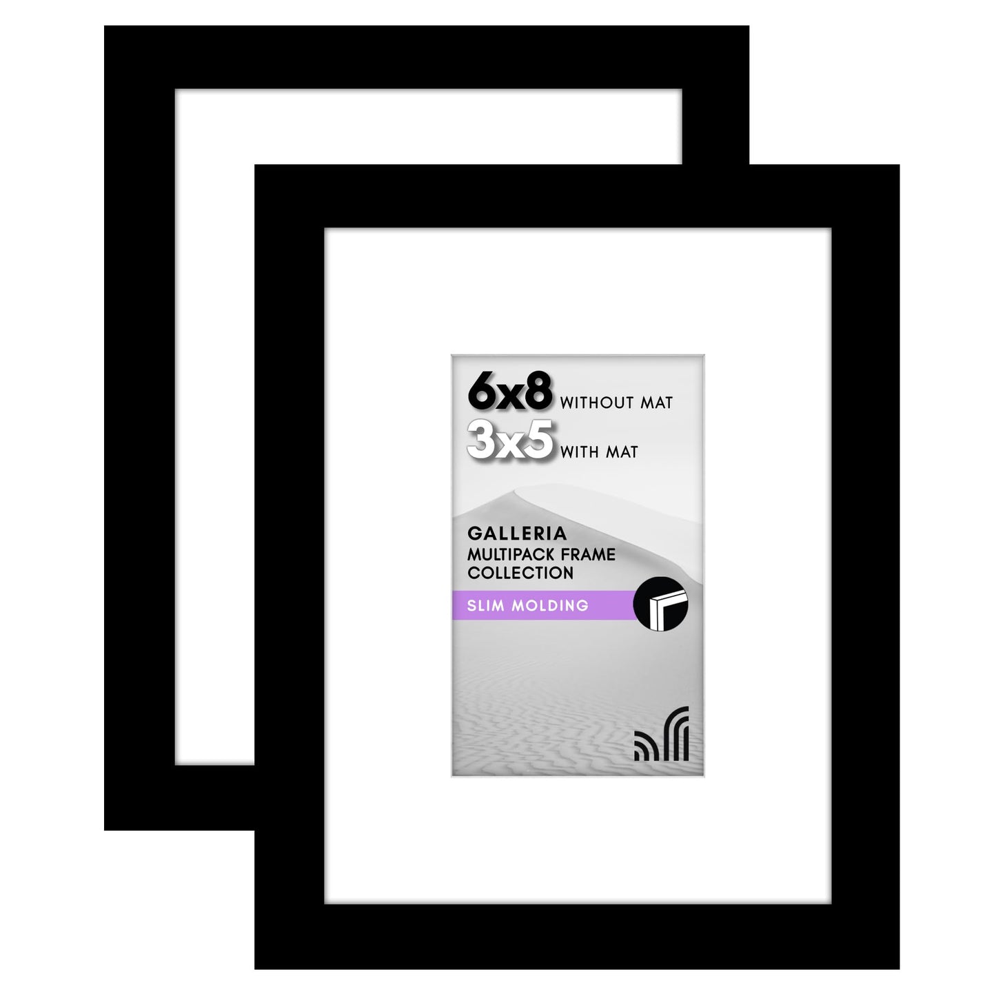 Americanflat Galleria Picture Frames | Set of 2 | With Mat | Acrylic