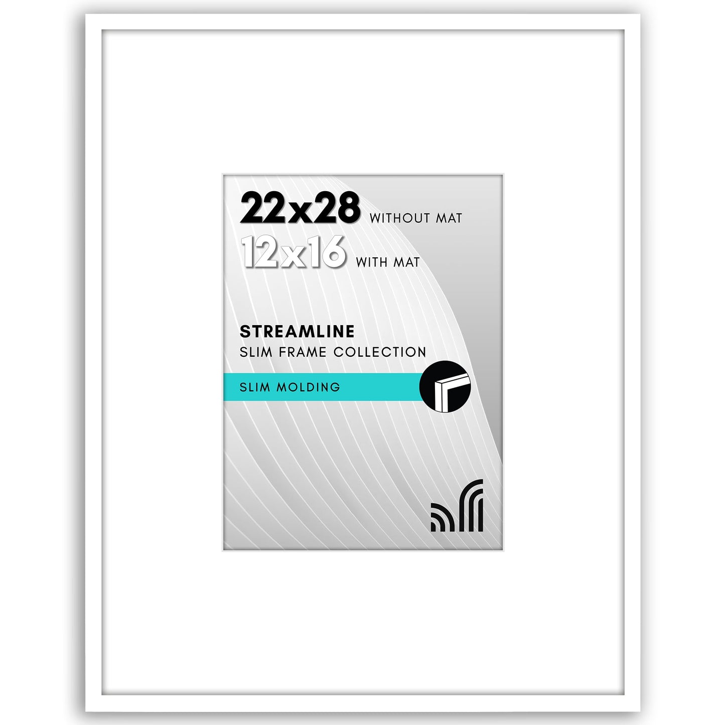 Thin Border Picture Frame | Shatter-Resistant Plexiglass | Wall Art Display