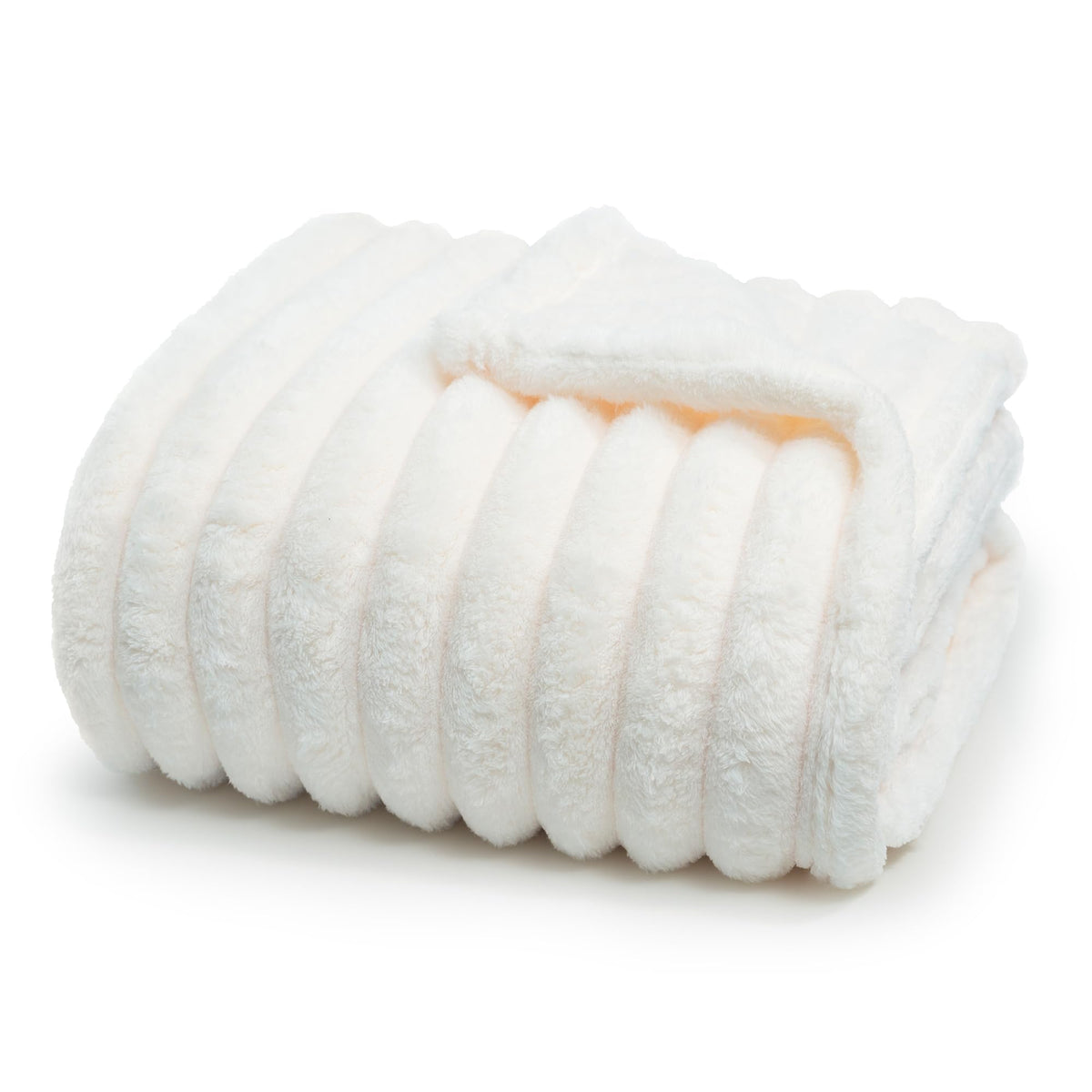 Americanflat 60x80 Faux Fur Throw Blanket - Soft and Breathable Throw Blanket for Couch, Bed, Chair - White Faux Fur Blankets Perfect for Home, Bedroom, or Outdoor Use
