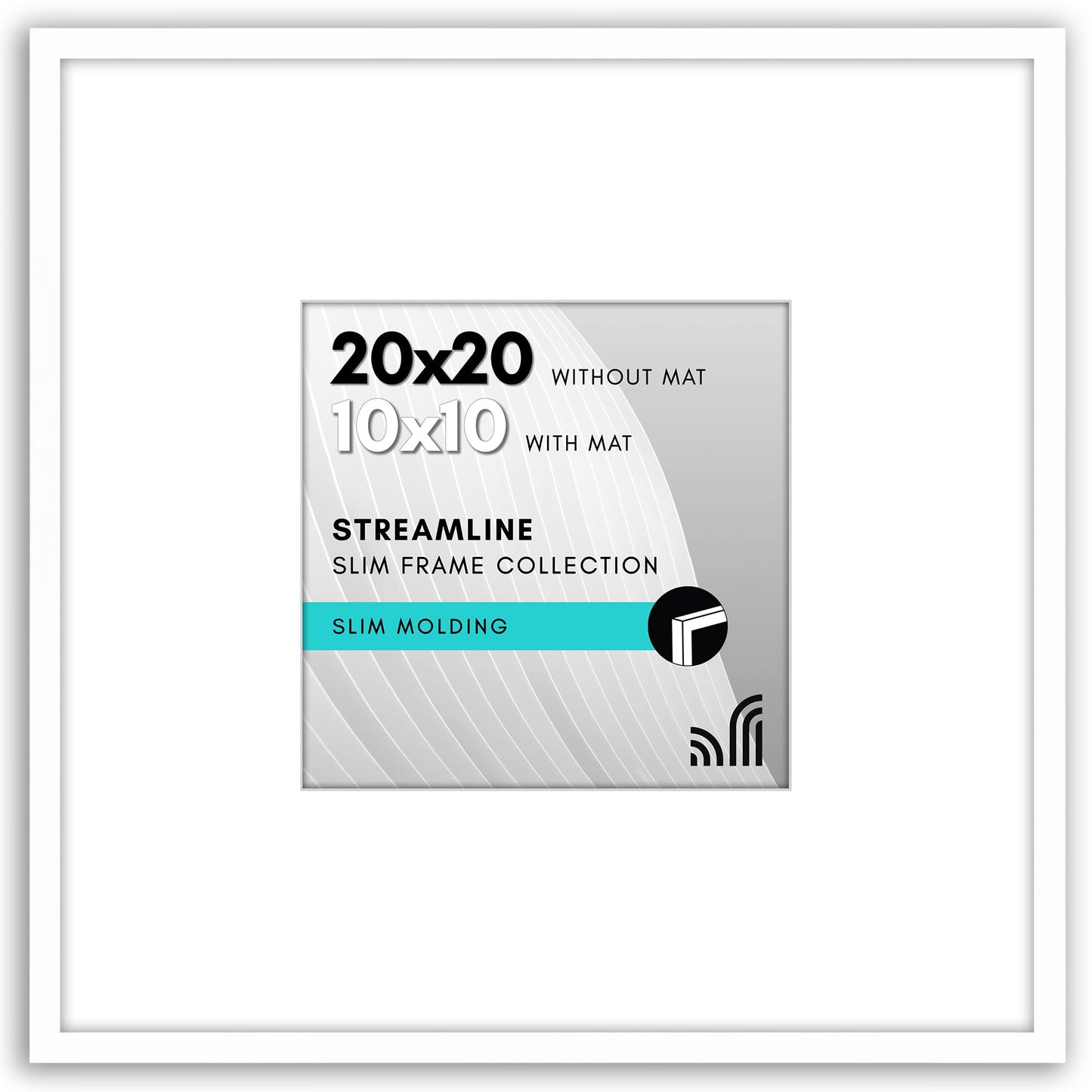 Thin Border Picture Frame | Shatter-Resistant Plexiglass | Wall Art Display