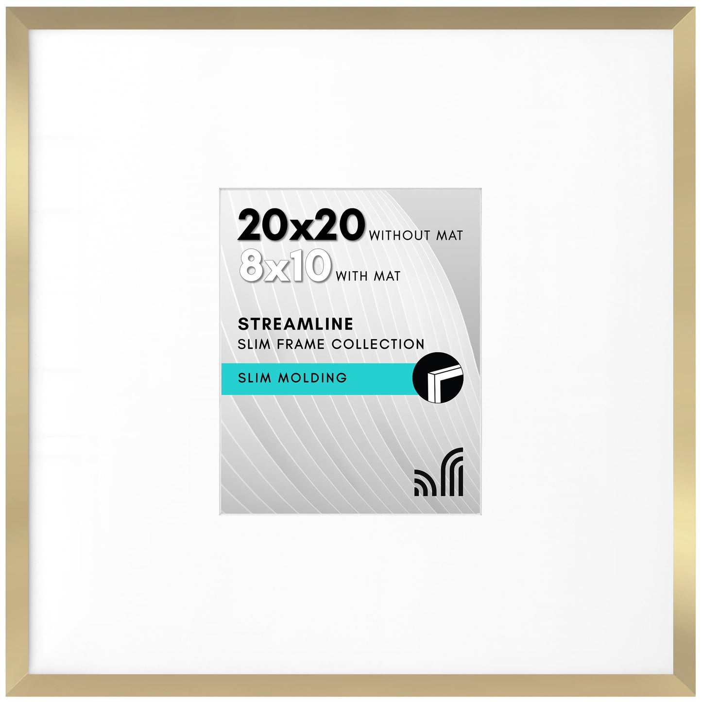 Thin Border Picture Frame | Shatter-Resistant Plexiglass | Wall Art Display