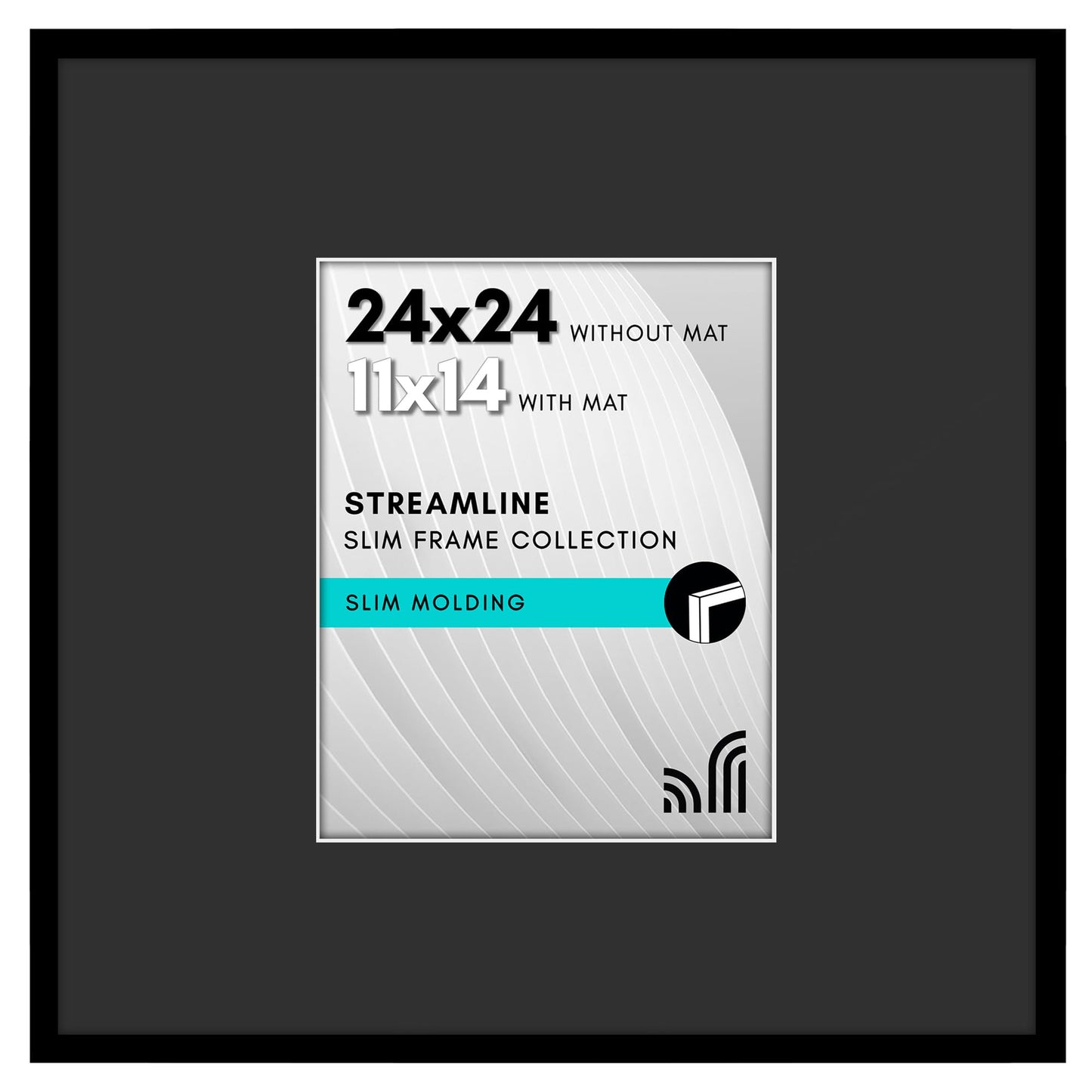 Thin Border Picture Frame | Shatter-Resistant Plexiglass | Wall Art Display