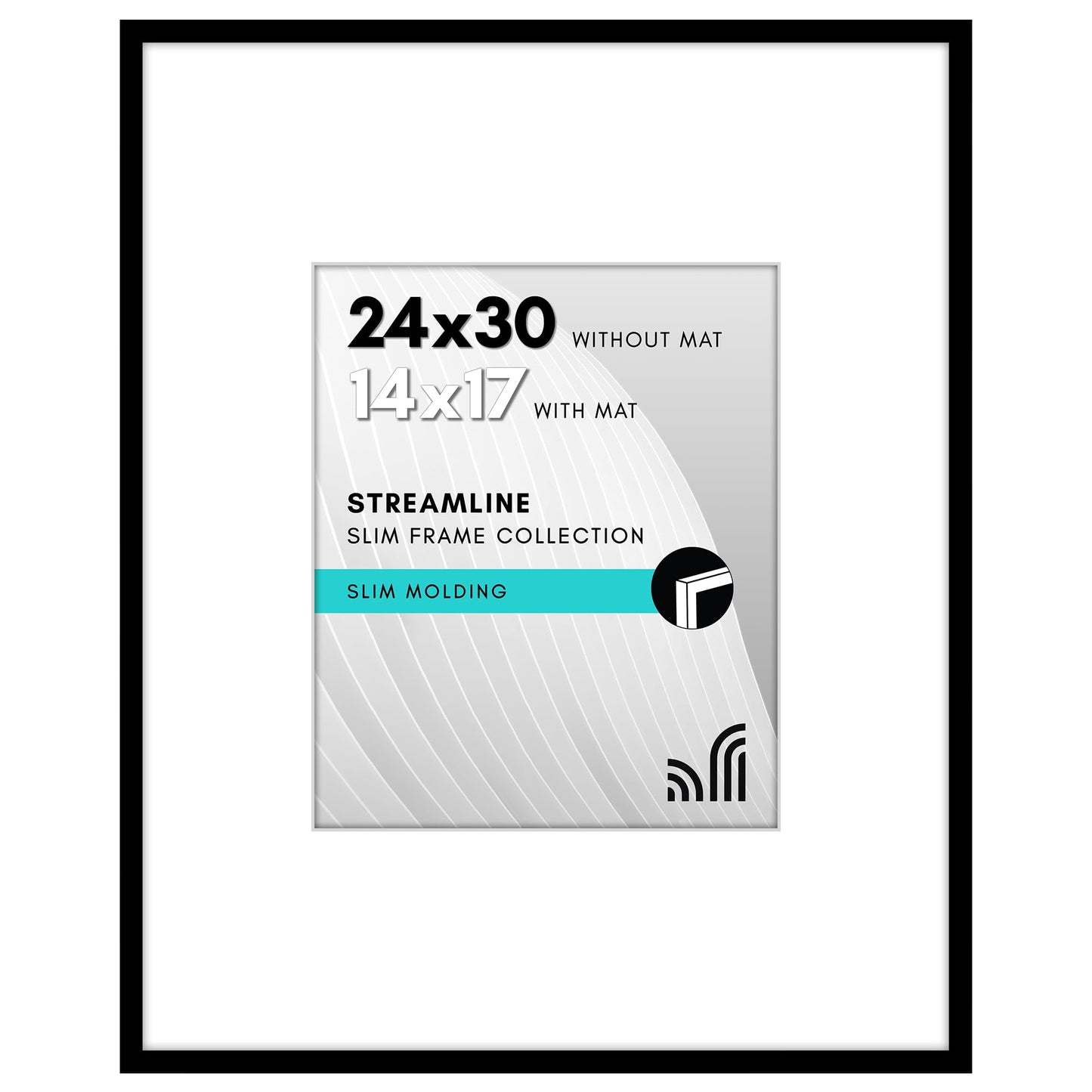 Thin Border Picture Frame | Shatter-Resistant Plexiglass | Wall Art Display