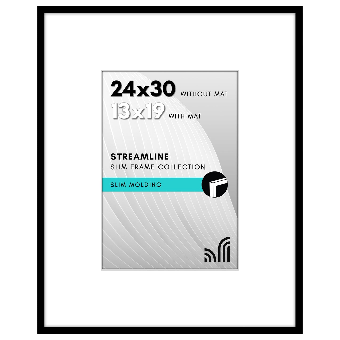 Thin Border Picture Frame | Shatter-Resistant Plexiglass | Wall Art Display