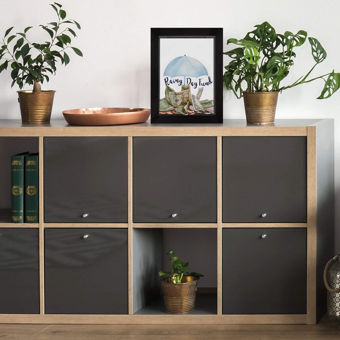 Shadow Box Bank | Top Slot | Wall Mount | Polished Glass - Americanflat