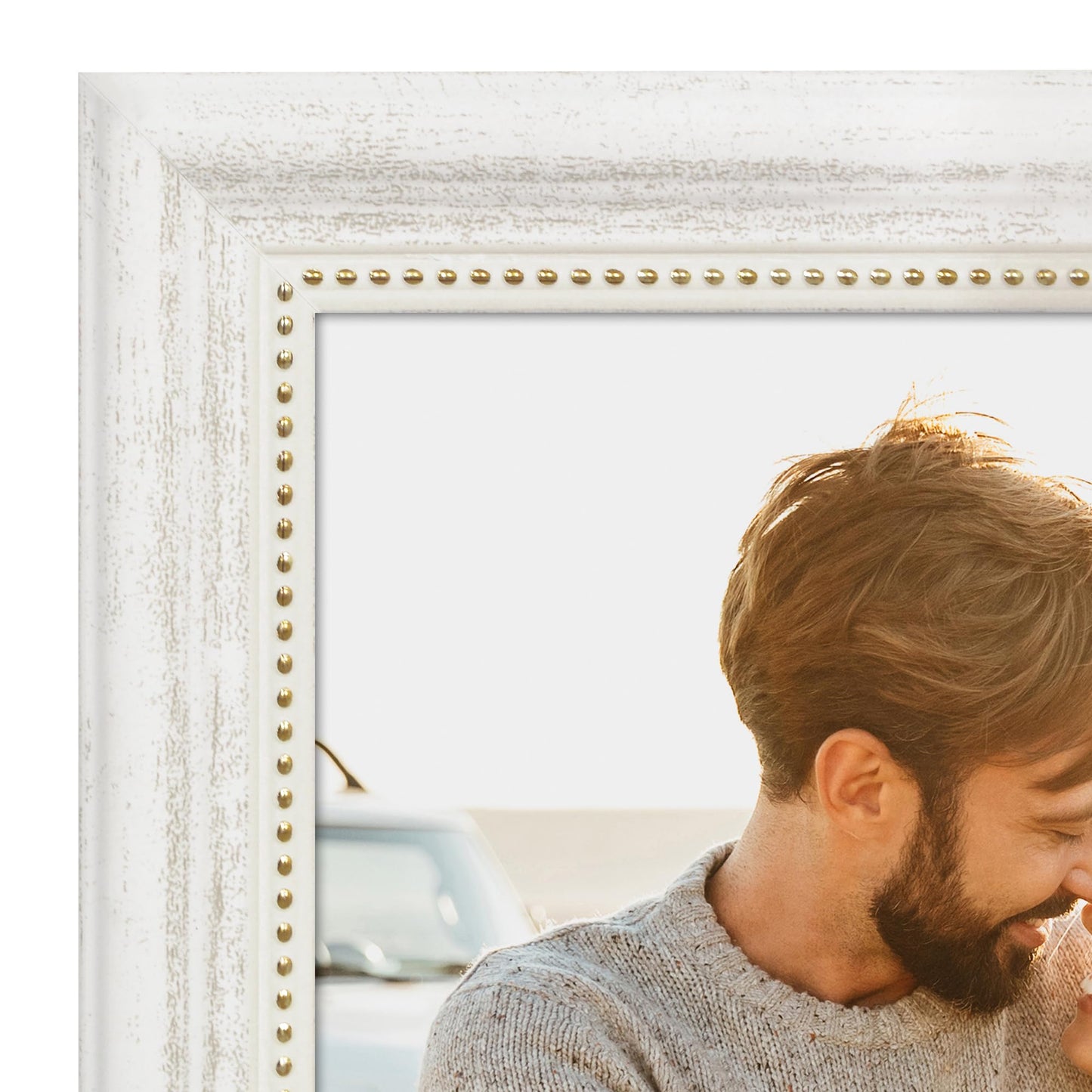 5x7 | Vintage Frames | White Gold | Modern - Premium Quality