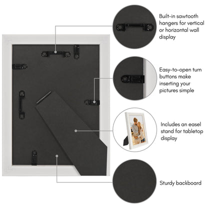 5x7 | Vintage Frames | White Gold | Modern - Premium Quality