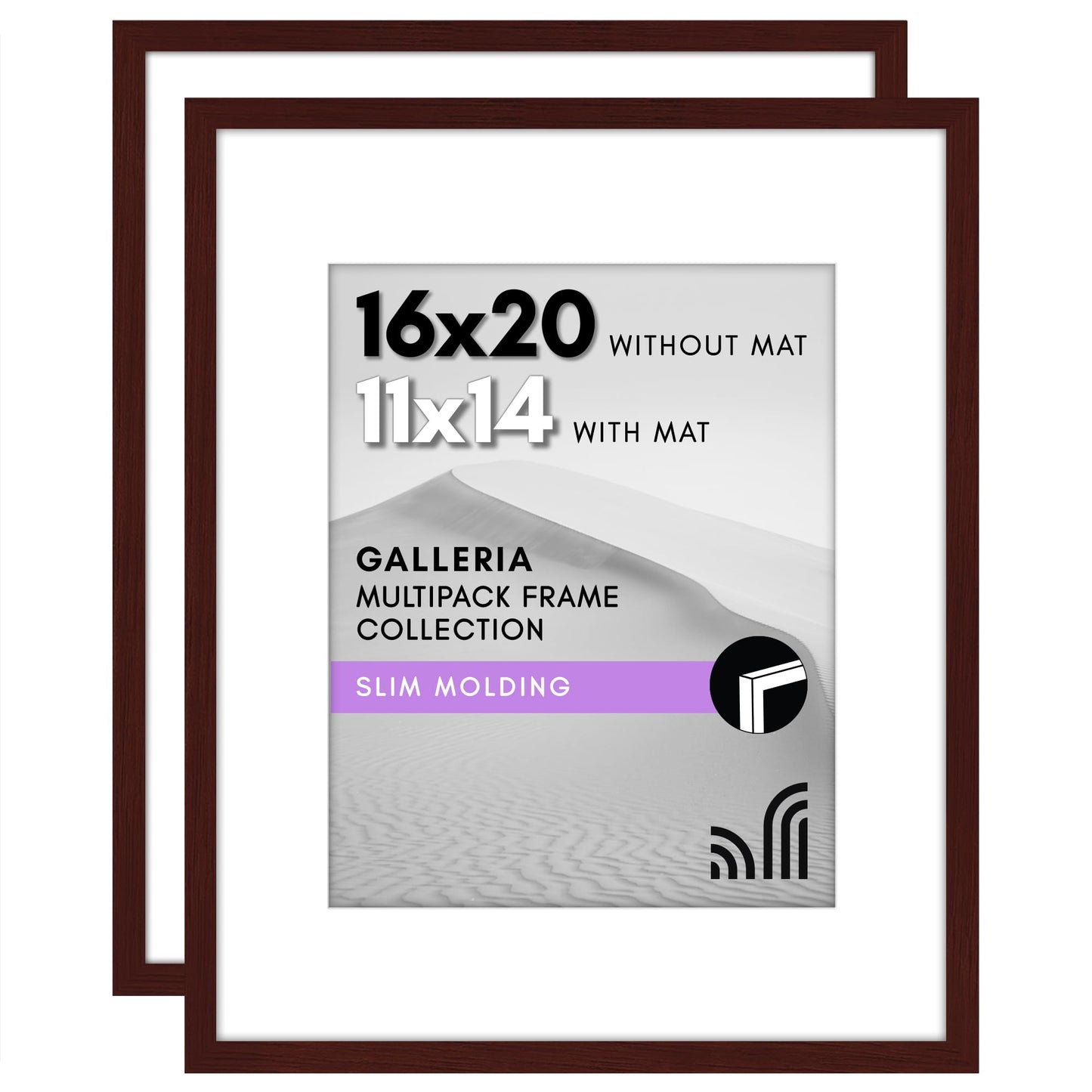 Americanflat Galleria Picture Frames | Set of 2 | With Mat | Acrylic