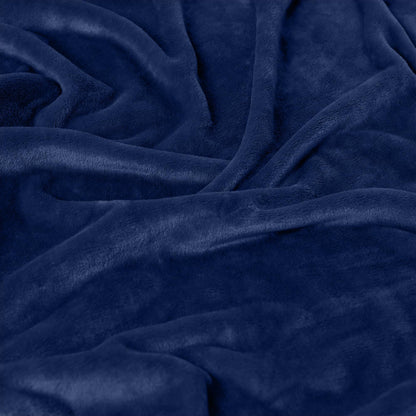 Americanflat 60x80 Fleece Throw Blanket - Soft and Breathable Throw Blanket for Couch, Bed, Chair - Roomy Fleece Blankets Perfect for Home, Bedroom, or Outdoor Use - Blue