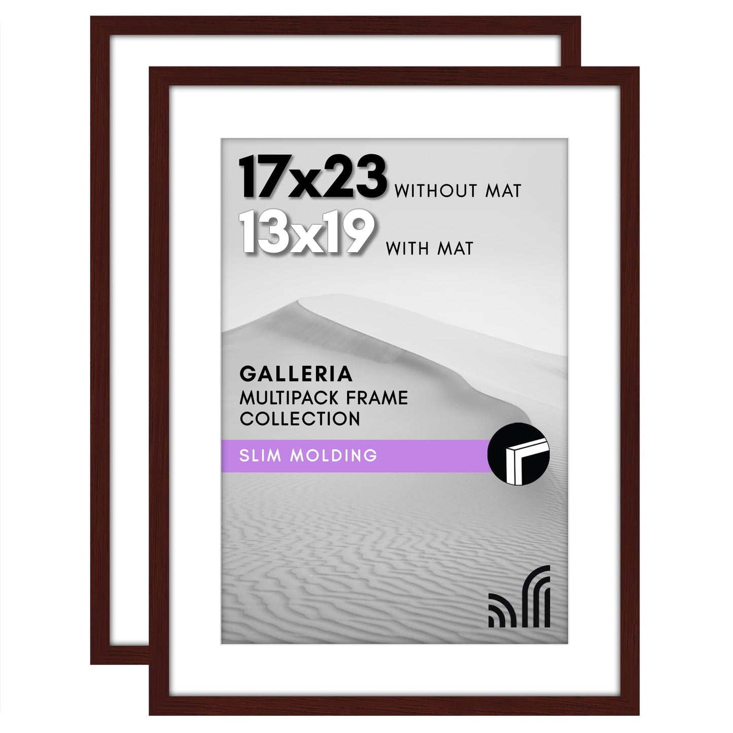 Americanflat Galleria Picture Frames | Set of 2 | With Mat | Acrylic