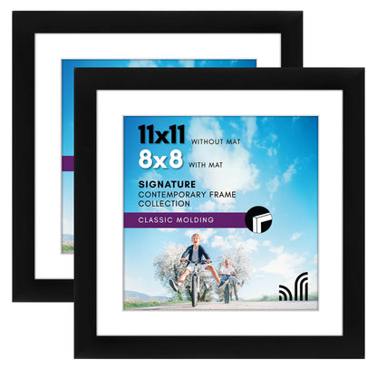 Americanflat Picture Frame | Includes Mat | 4 Multipack | Classic Molding | Signature Collection