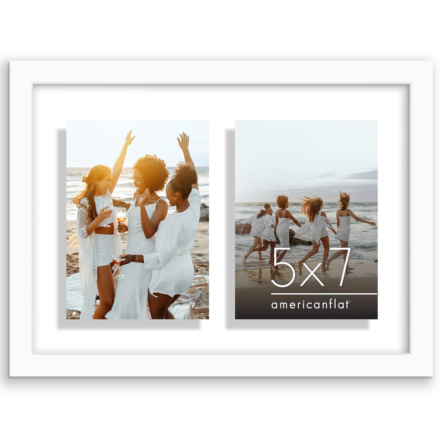 Americanflat Picture Frame with Classic Molding | Signature Collection Collage Picture Frame