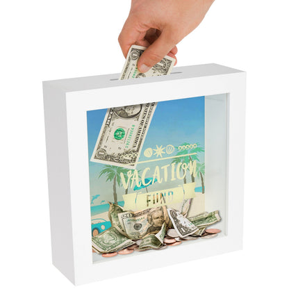 Shadow Box Bank | Top Slot | Wall Mount | Polished Glass - Americanflat