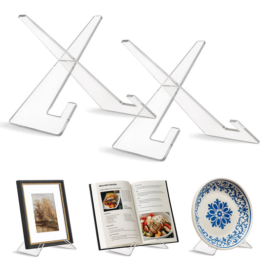 8-Inch | Acrylic Display Stand | Set of 2 | Modern - Premium Quality