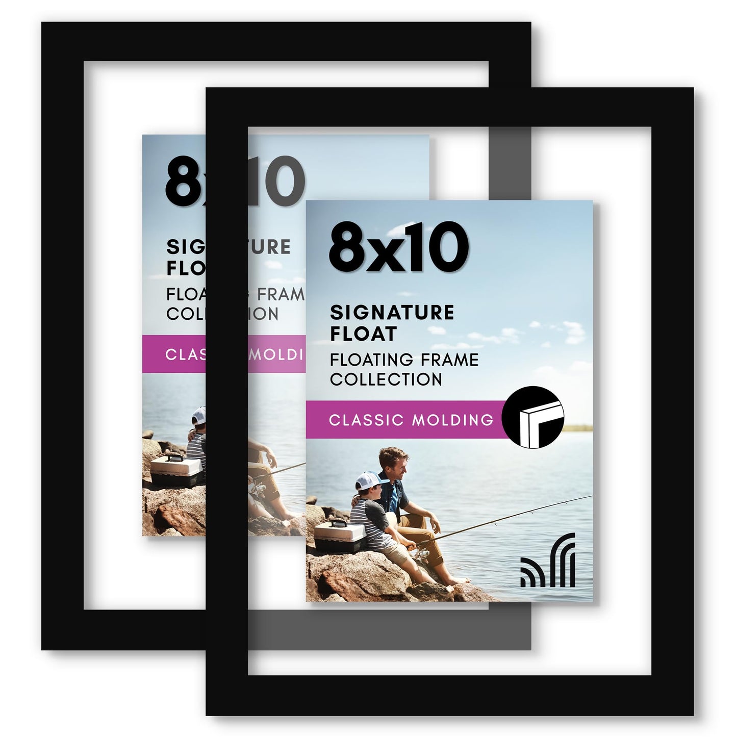 Floating Picture Frame | Americanflat | Clear Glass | Wall & Tabletop Display