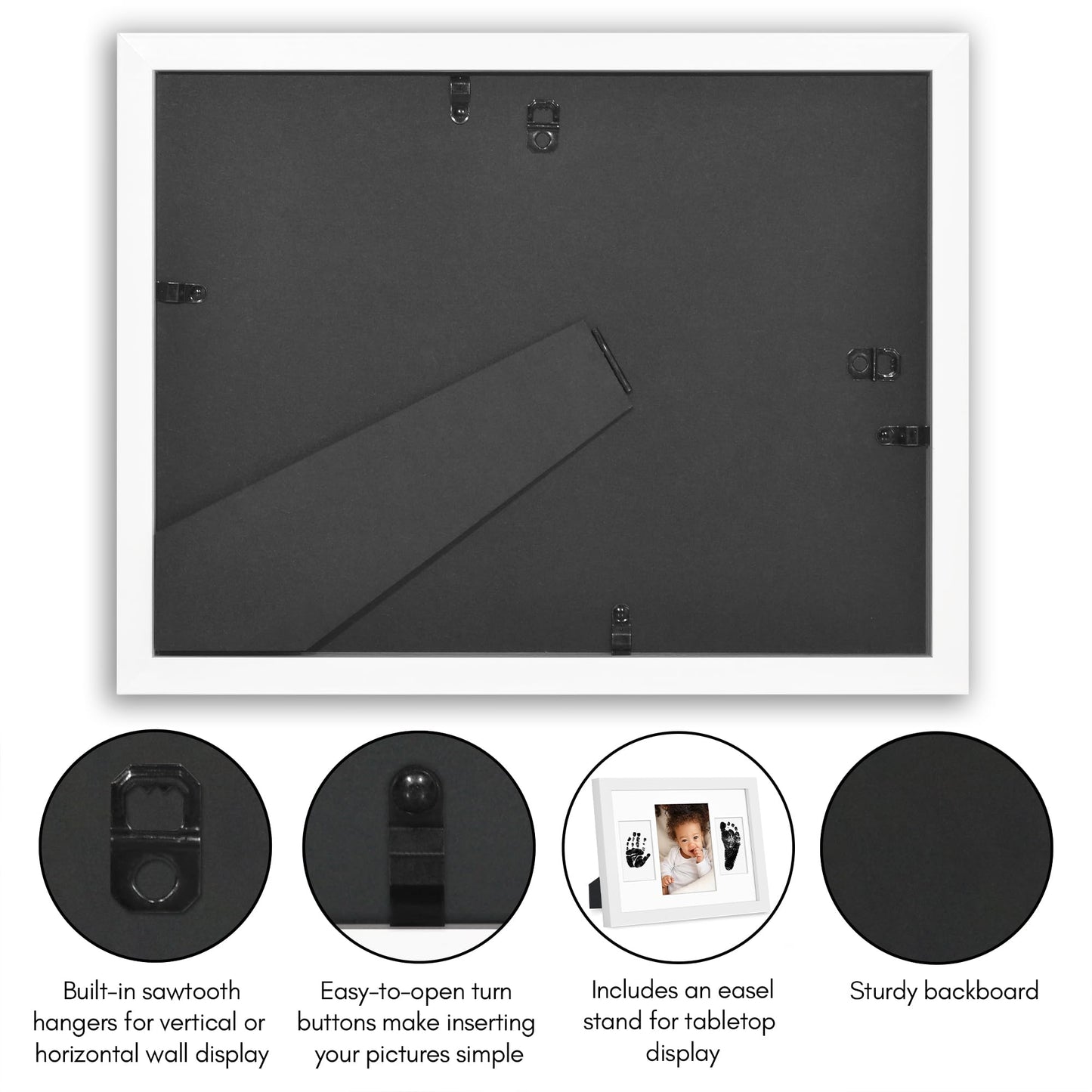 Wood Picture Frame | Horizontal and Vertical Wall Display | Modern Art Decor