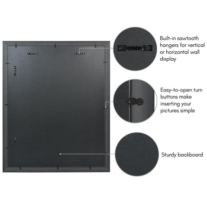 16x20 with 11x14 Mat | Ornate Vintage Frame | Silver | Modern - Premium Quality