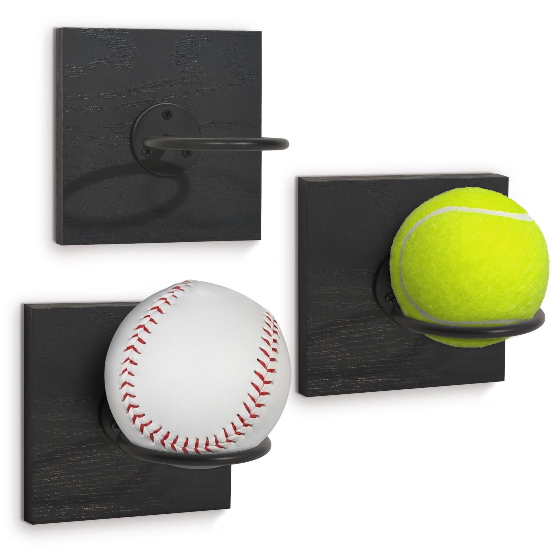 Set of 3 - Sports Ball Display Stands | BSBLWDBLK3PK