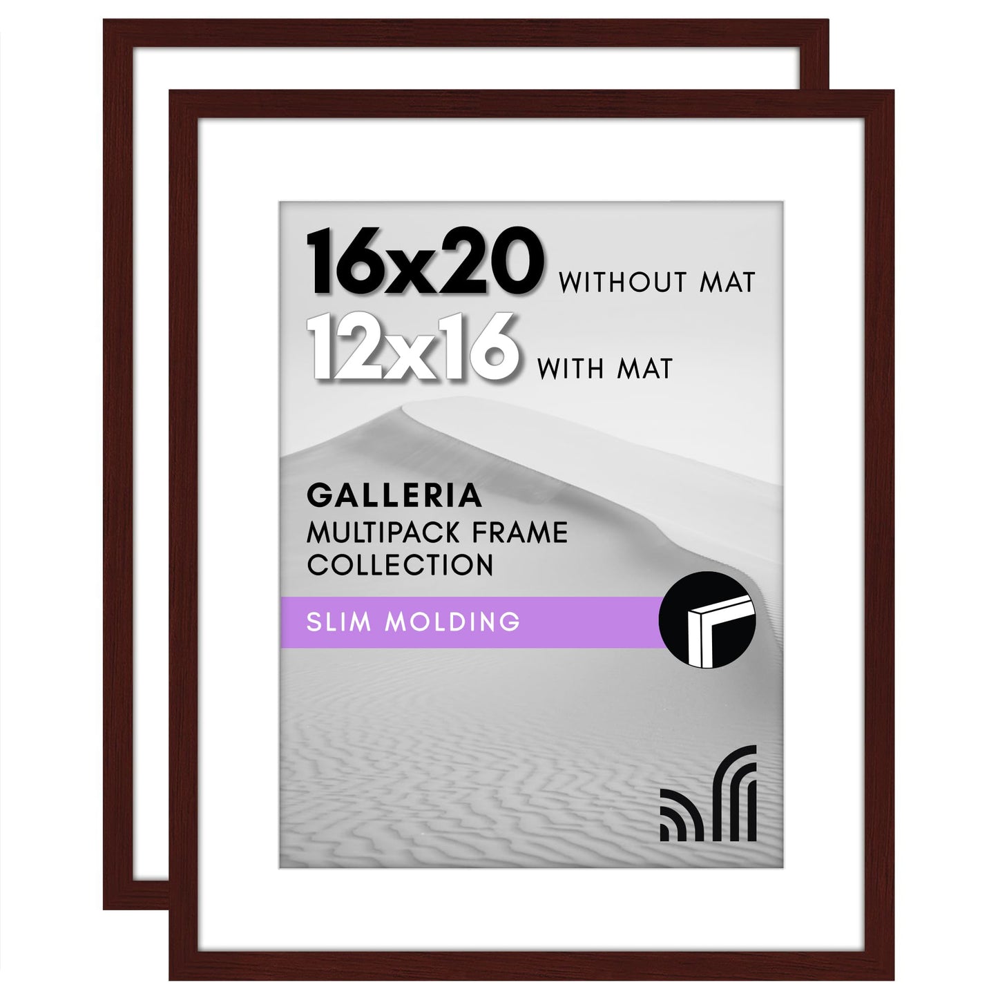 Americanflat Galleria Picture Frames | Set of 2 | With Mat | Acrylic