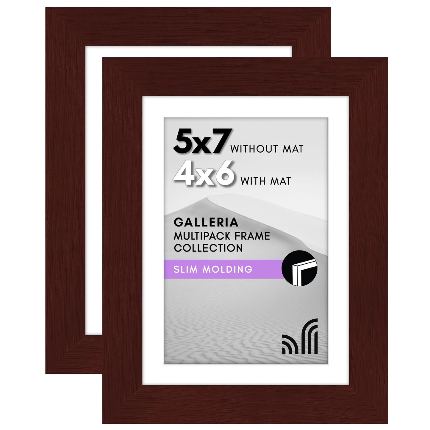 Americanflat Galleria Picture Frames | Set of 2 | With Mat | Acrylic