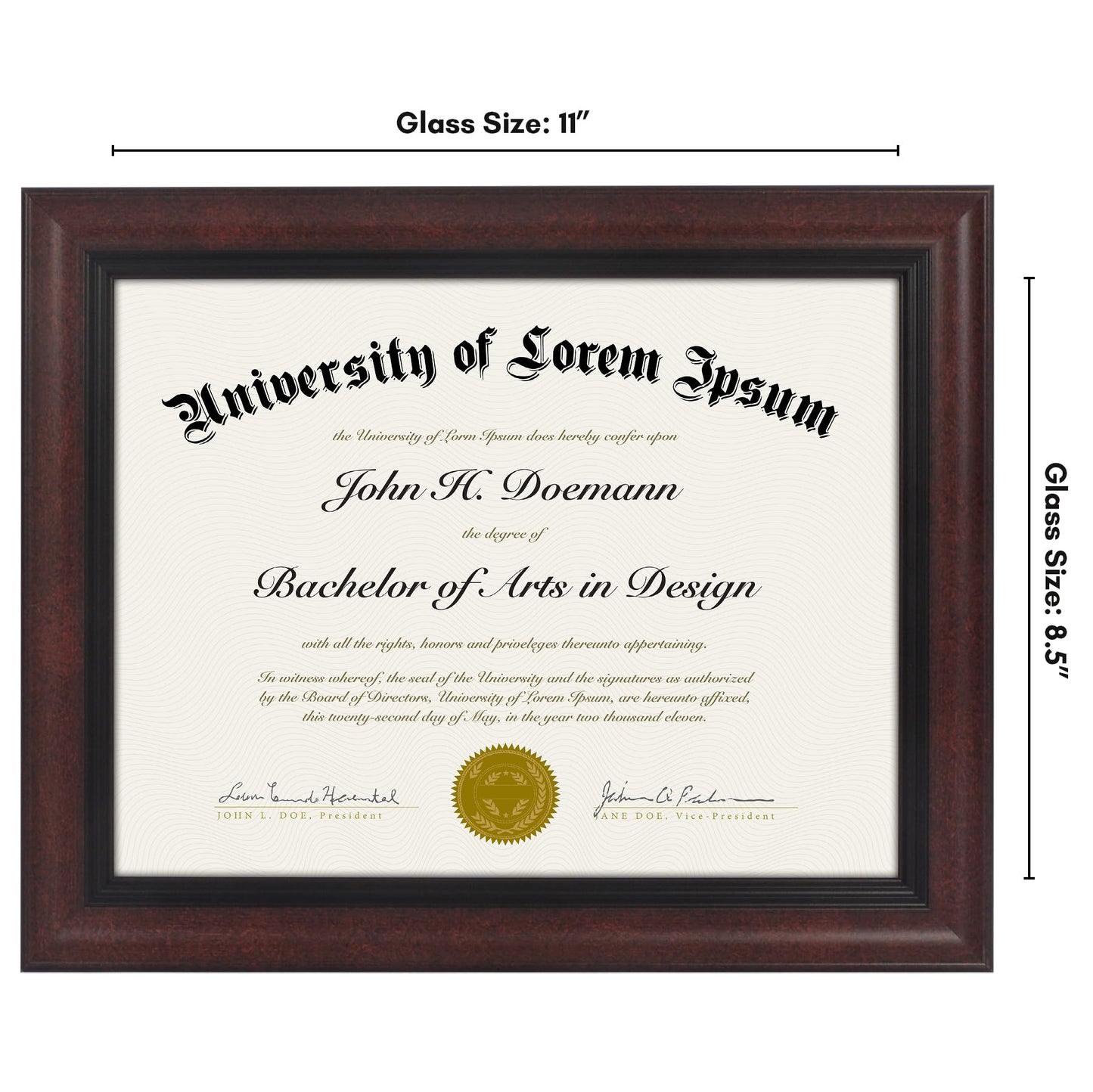 Legacy Unmatted Document Frame
