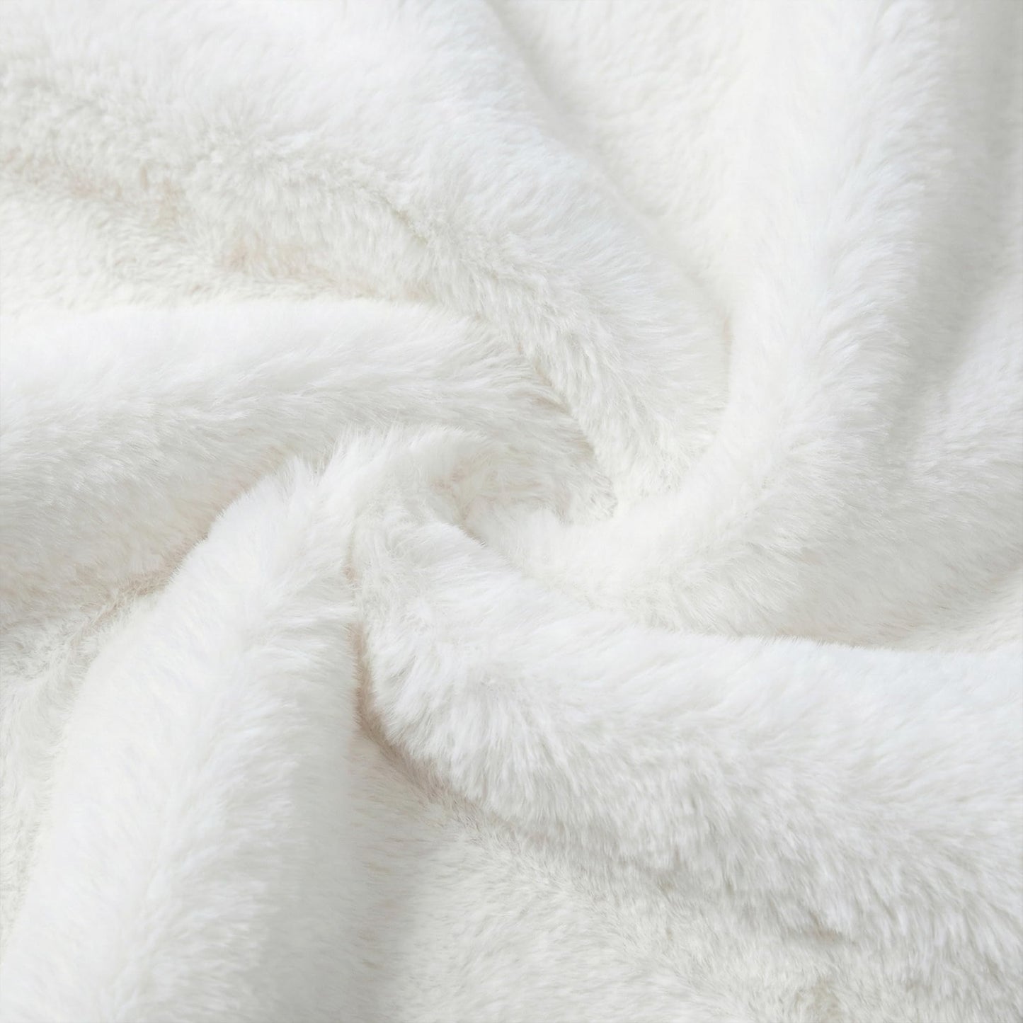 Americanflat 50x60 Double Sided Faux Fur Throw Blanket - Soft and Breathable Throw Blanket for Couch, Bed, Chair - White Faux Fur Blankets Perfect for Home, Bedroom, or Outdoor Use