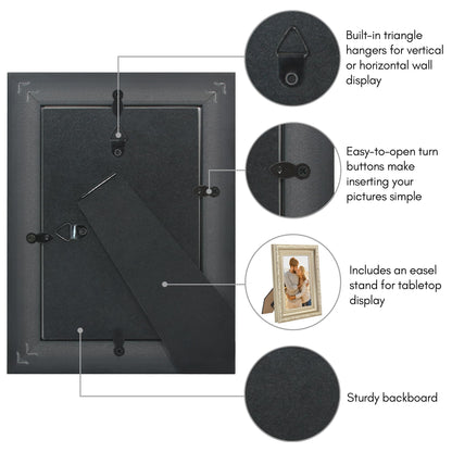 4x6 | Ornate Vintage Frame | Silver | Modern - Premium Quality