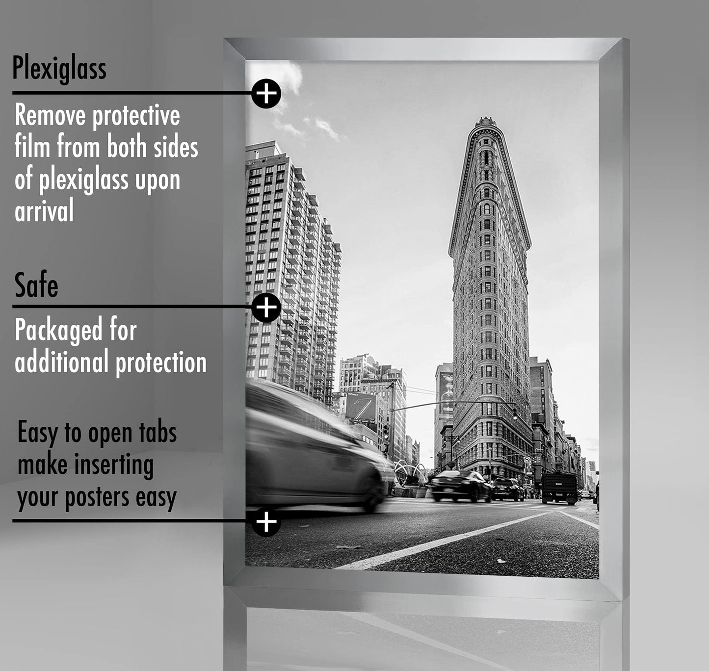 Gallery Poster Frame with Wood Grain Finish | Epic Collection