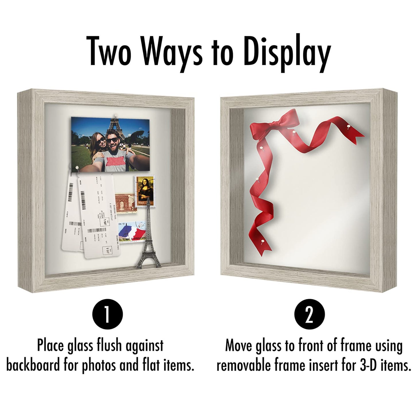 Shadow Box Keepsake Frame | Silhouette Collection | Modern Decor