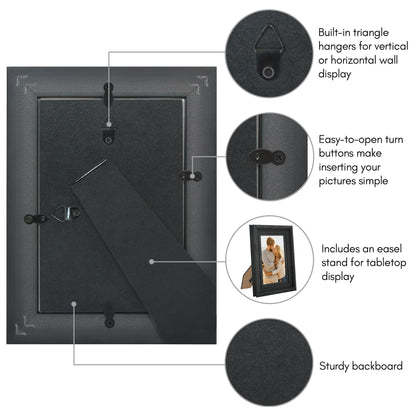 4x6 | Ornate Vintage Frame | Black | Modern - Premium Quality