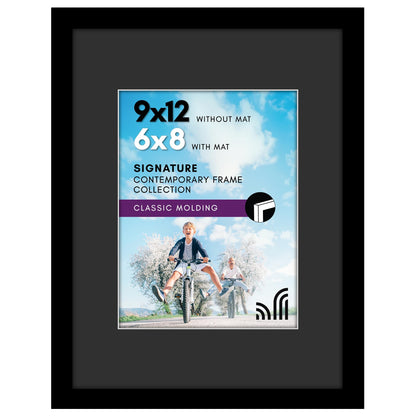 Black Picture Frame | Classic Molding | With Black Mat | Shatter-Resistant – Americanflat