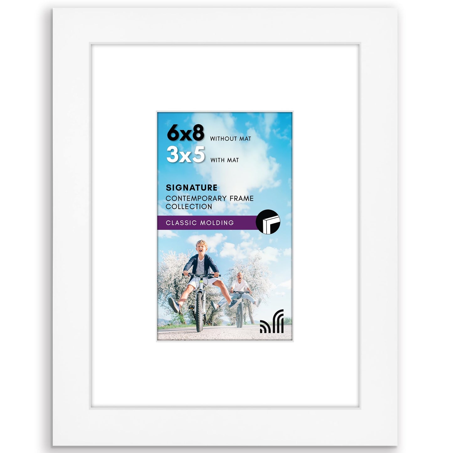 Americanflat Picture Frame | Includes Mat | Classic Molding | Signature Collection