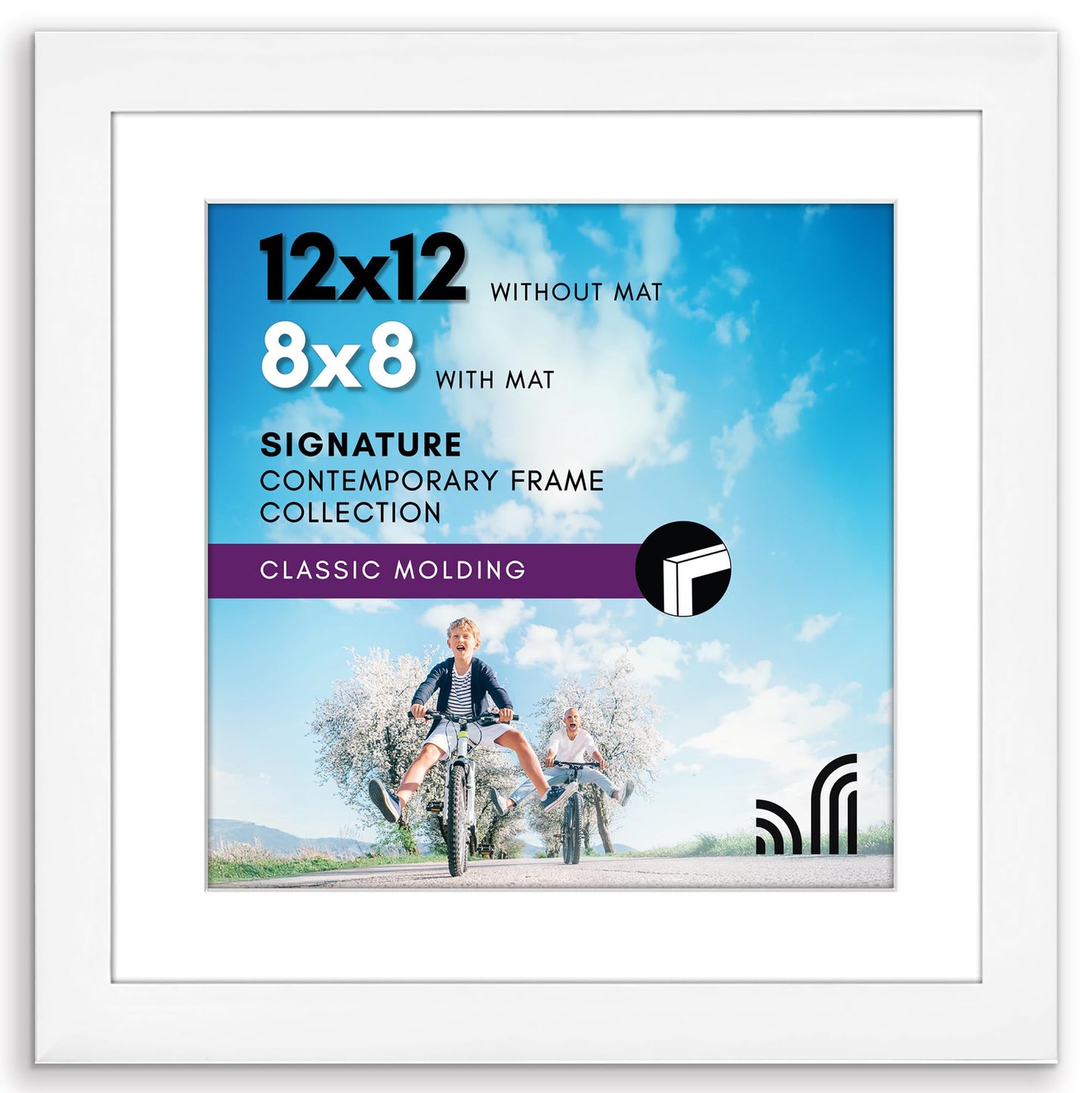 Americanflat Picture Frame | Includes Mat | Classic Molding | Signature Collection