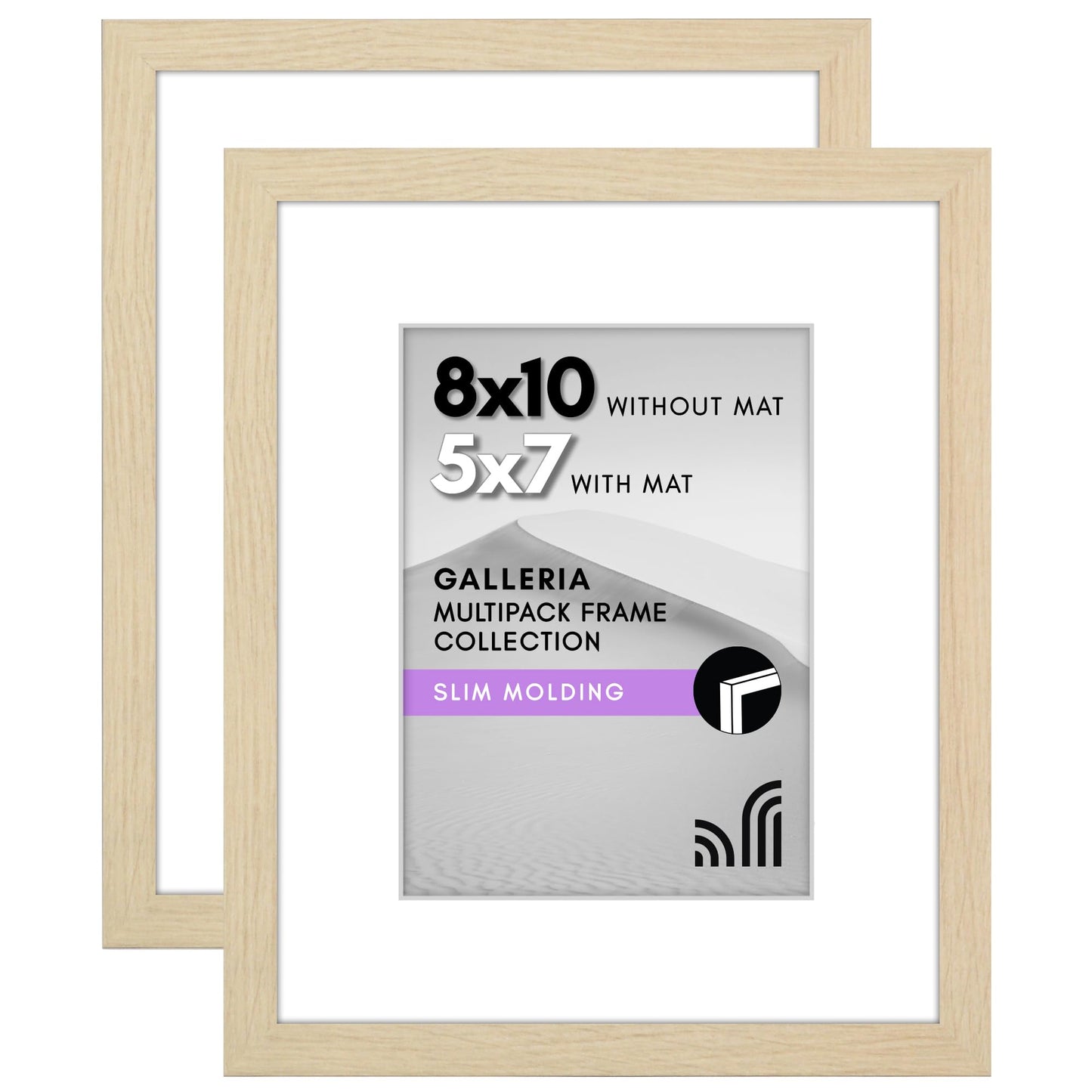 Americanflat Galleria Picture Frames | Set of 2 | With Mat | Acrylic