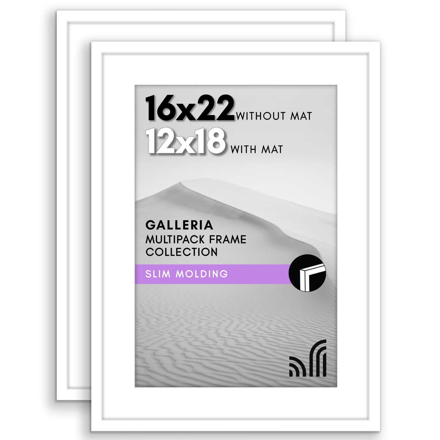 Americanflat Galleria Picture Frames | Set of 2 | With Mat | Acrylic