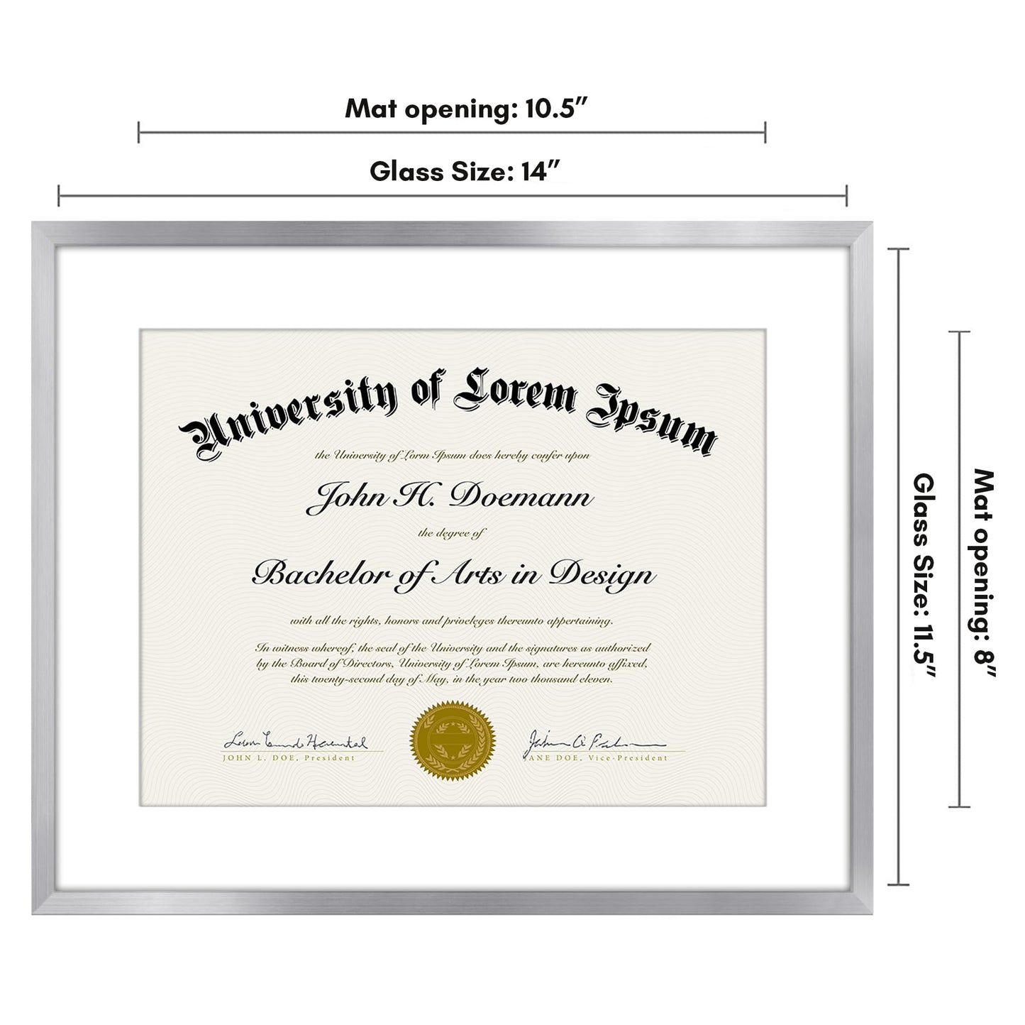 Americanflat Legacy Diploma Frame | With Mat Multi pack | Shatter-Resistant