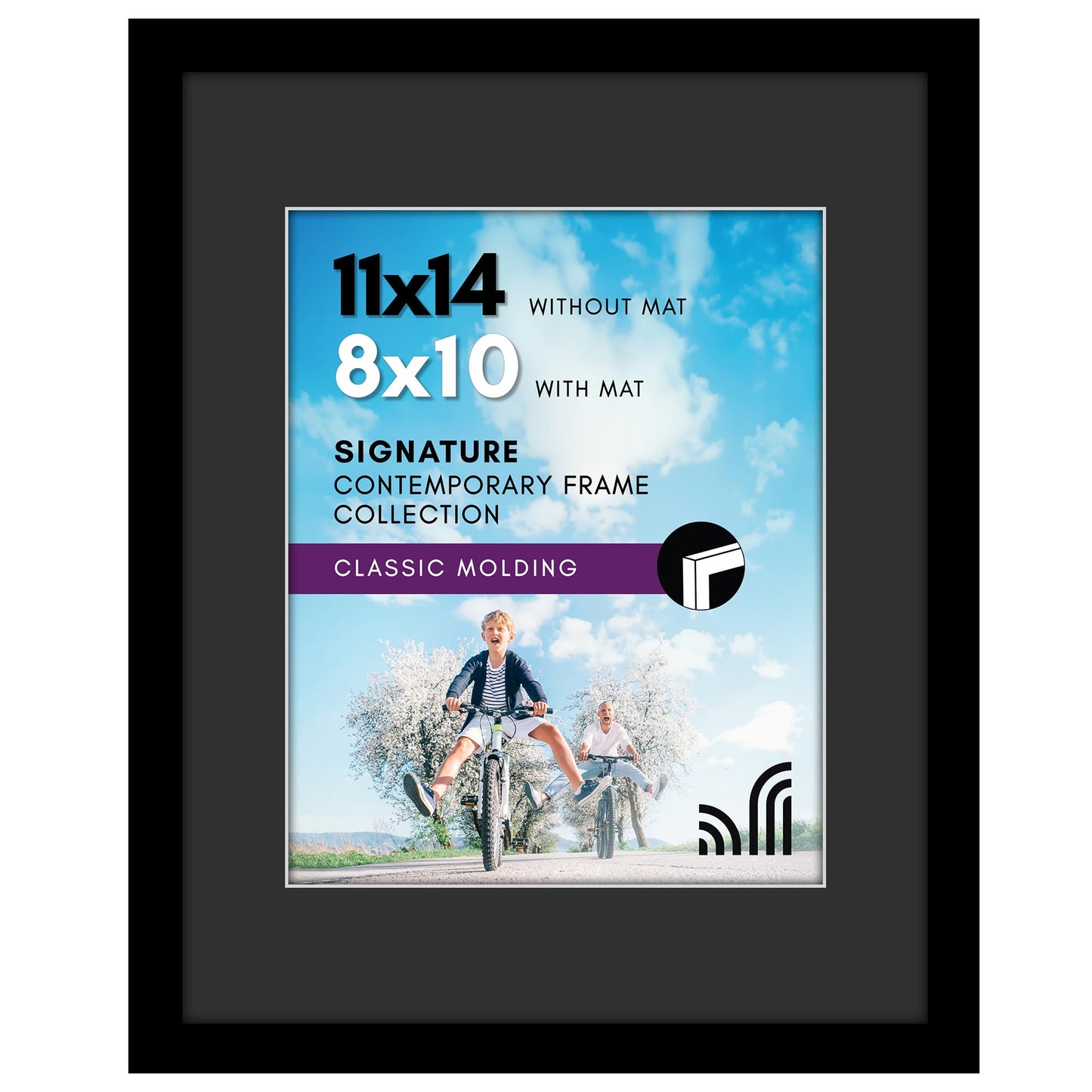 Black Picture Frame | Classic Molding | With Black Mat | Shatter-Resistant – Americanflat